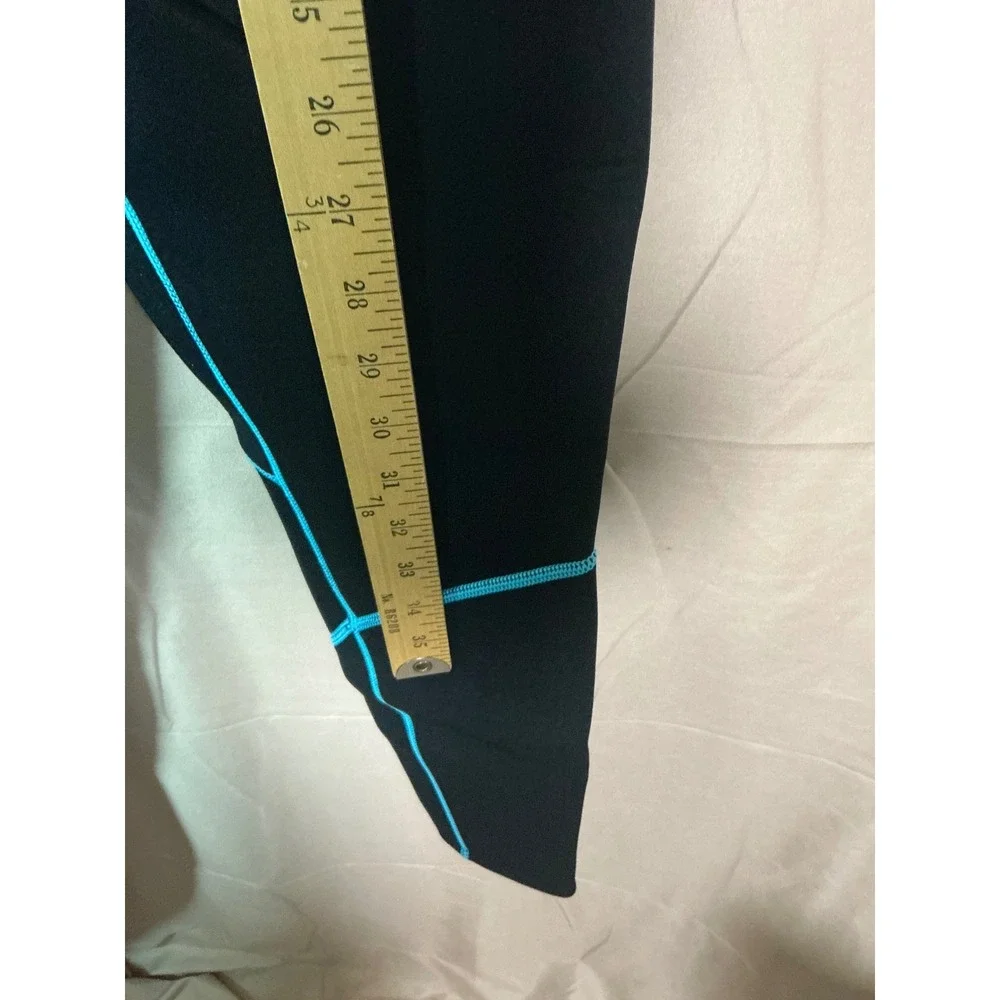 OMGear Wetsuit Kids Size 14 Black Aqua Excellent 3mm Neoprene Full Body Suit